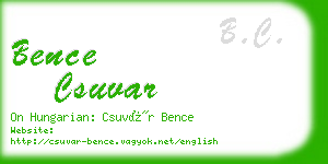 bence csuvar business card